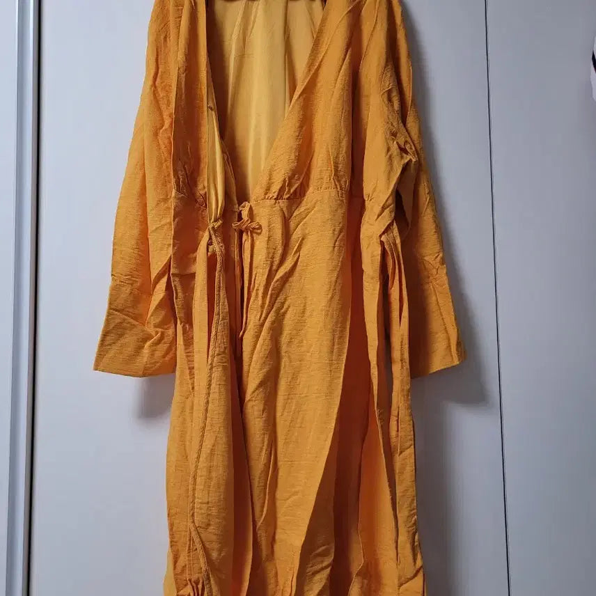 [BUNJANG] H&amp;M Orange Wrap Long Dress / H&amp;M오렌지 랩 스타일 롱 원피스