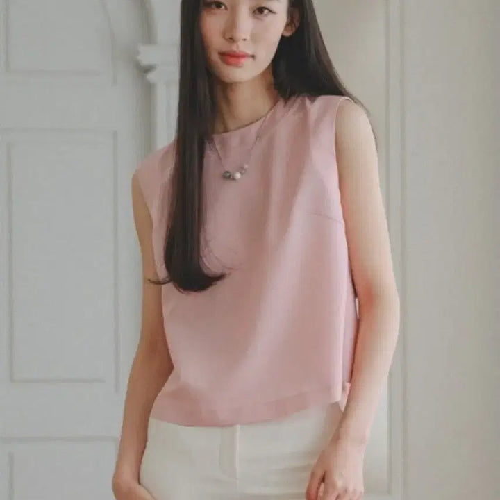 [BUNJANG] Eune Blanc Pink Blouse &amp; Slacks Set / 으네 블랑 블라우스 블랑 슬랙스 핑크 셋업