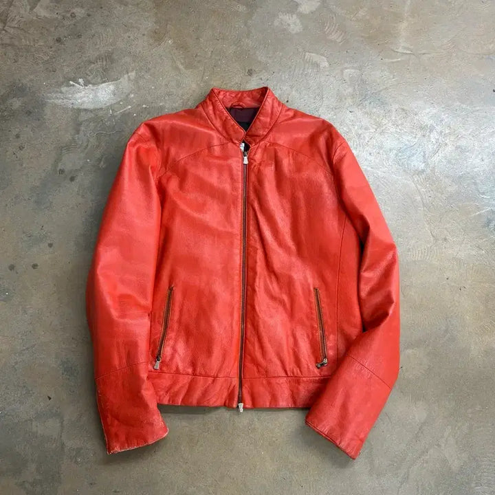 [BUNJANG] Versace Jeans Couture Single Rider Leather Jacket / 90s Versace Jeans Couture 싱글라이더 레더자켓