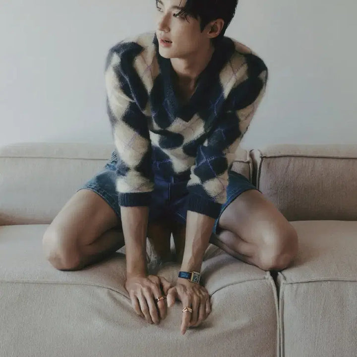 [BUNJANG] Marni Argyle Pattern Knit (Won-Seok Byun Wear, Size 50) / 아가일 패턴 마르니 니트 (변우석 착용, 1회착, 새상품급)