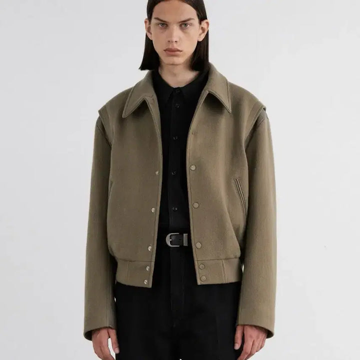 [BUNJANG] In Silence X Dope Jayson Leather Mix Wool Varsity Jacket / 인사일런스 X 도프제이슨] 레더 믹스 울 바시티 자켓 BEIGE