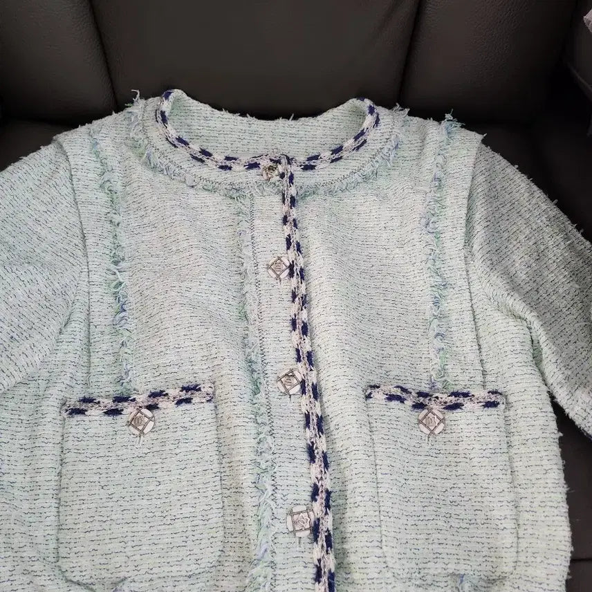 [BUNJANG] Obje Tweed Short Sleeve Jacket / 한섬의류 오브제 반팔 트위드자켓