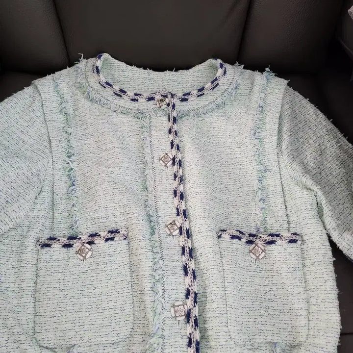 [BUNJANG] Obje Tweed Short Sleeve Jacket / 한섬의류 오브제 반팔 트위드자켓