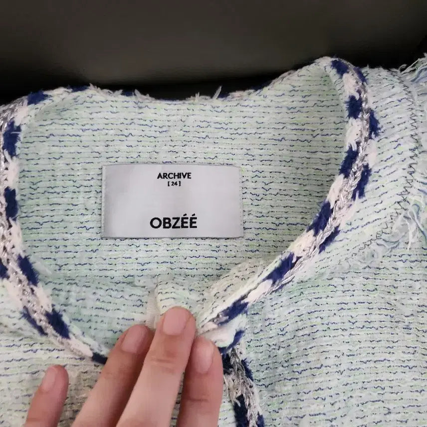 [BUNJANG] Obje Tweed Short Sleeve Jacket / 한섬의류 오브제 반팔 트위드자켓