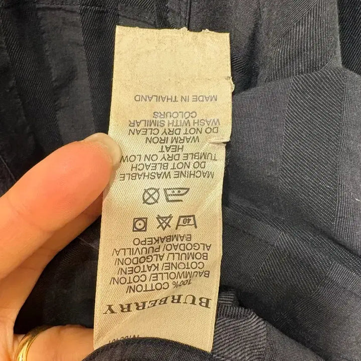 [BUNJANG] Burberry Brit Black Check Pattern Shirt / 버버리 브릿 블랙 체크 패턴 셔츠S/95사이즈(정품)