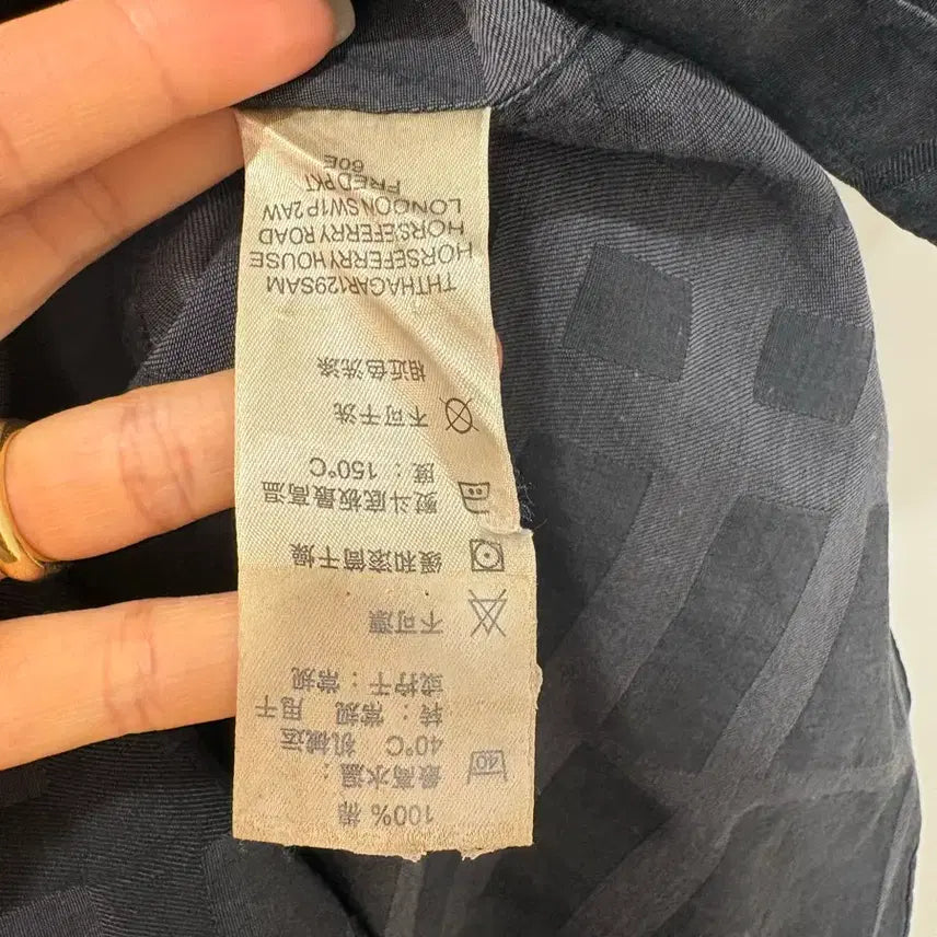 [BUNJANG] Burberry Brit Black Check Pattern Shirt / 버버리 브릿 블랙 체크 패턴 셔츠S/95사이즈(정품)