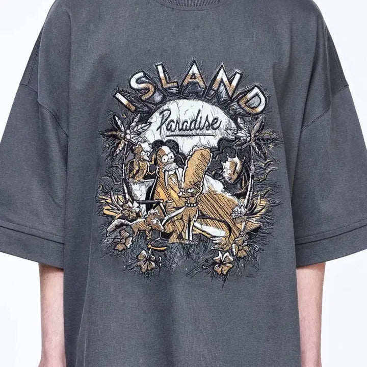 [BUNJANG] Songzio Simpsons Island Short Sleeve T-shirt / * 송지오 심슨 아일랜드 반팔(50) 판매 *