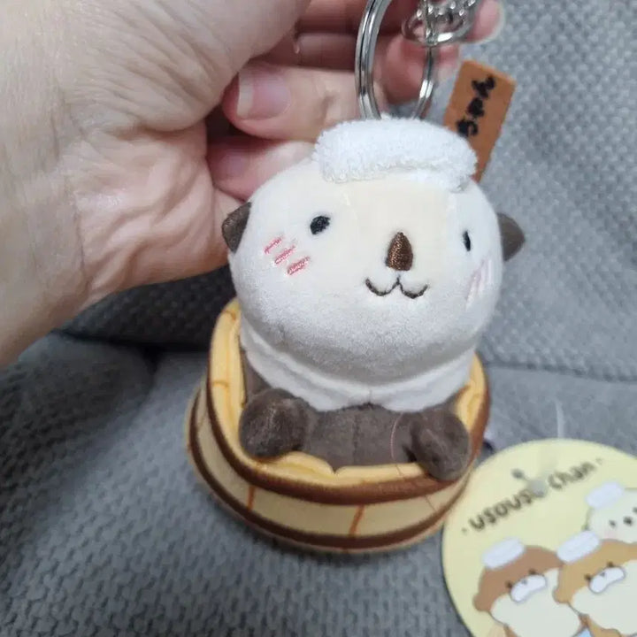 [BUNJANG] Rakkorakko-chan Sea Otter Plush Keychain 8cm / 온천 락코락코짱 해달 8cm 인형키링