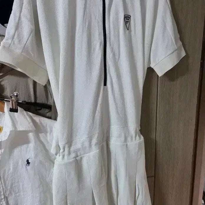 [SOLD OUT] Double Flag 화이트 테니스 원피스