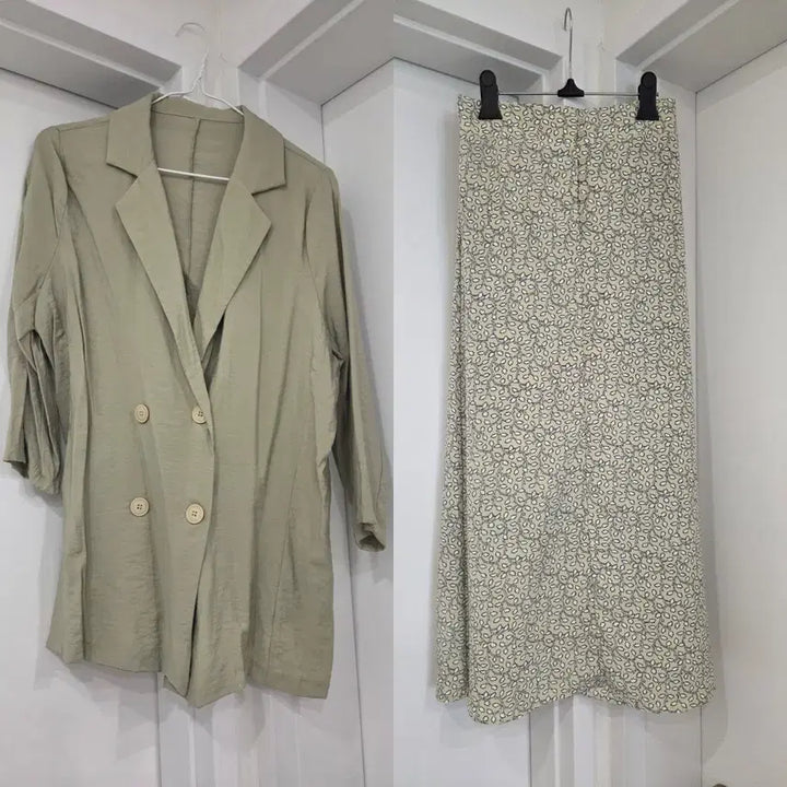[BUNJANG] Jacket and Long Skirt Set / 세트판매)자켓 롱스커트