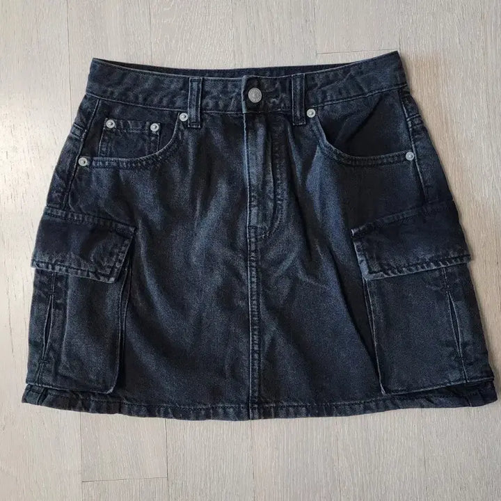 [BUNJANG] Spao Cargo Denim Skirt - Dark Gray S / 새상품) 스파오 카고 데님 스커트 - 다크 그레이 S