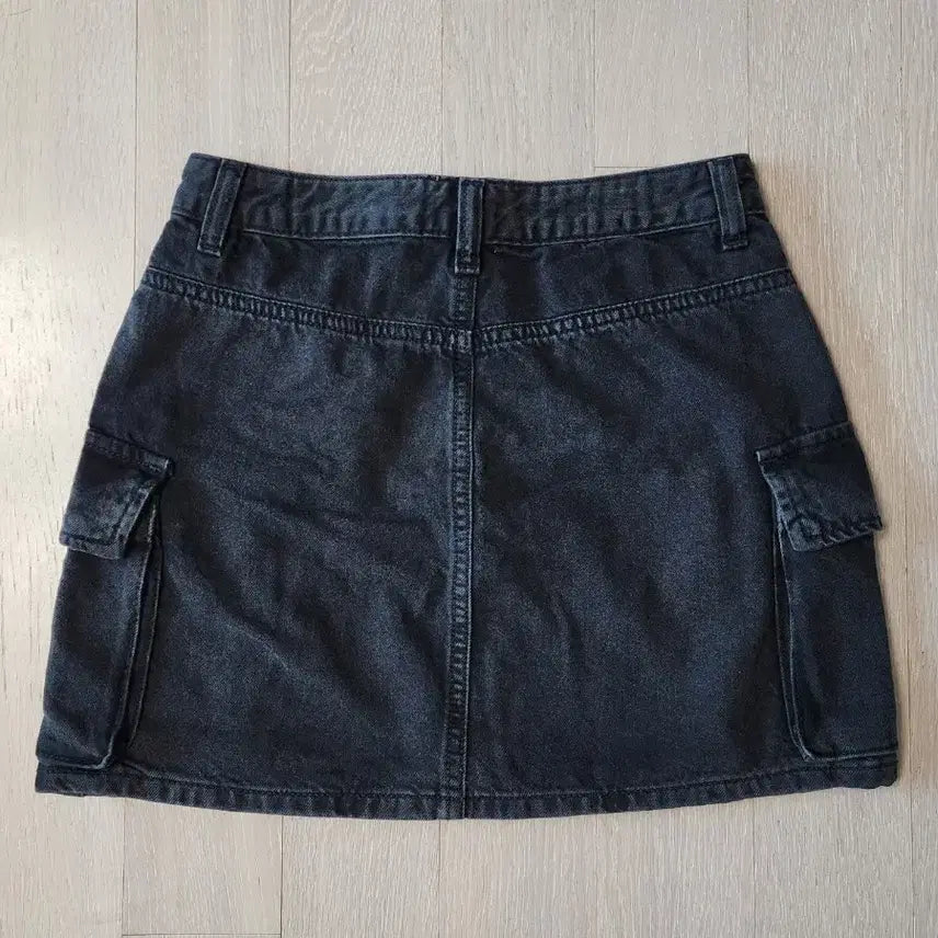 [BUNJANG] Spao Cargo Denim Skirt - Dark Gray S / 새상품) 스파오 카고 데님 스커트 - 다크 그레이 S