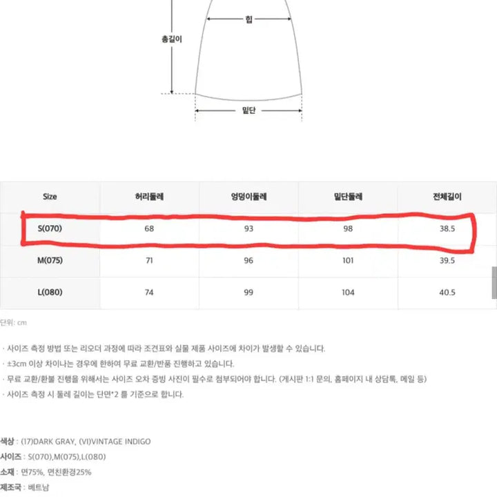 [BUNJANG] Spao Cargo Denim Skirt - Dark Gray S / 새상품) 스파오 카고 데님 스커트 - 다크 그레이 S