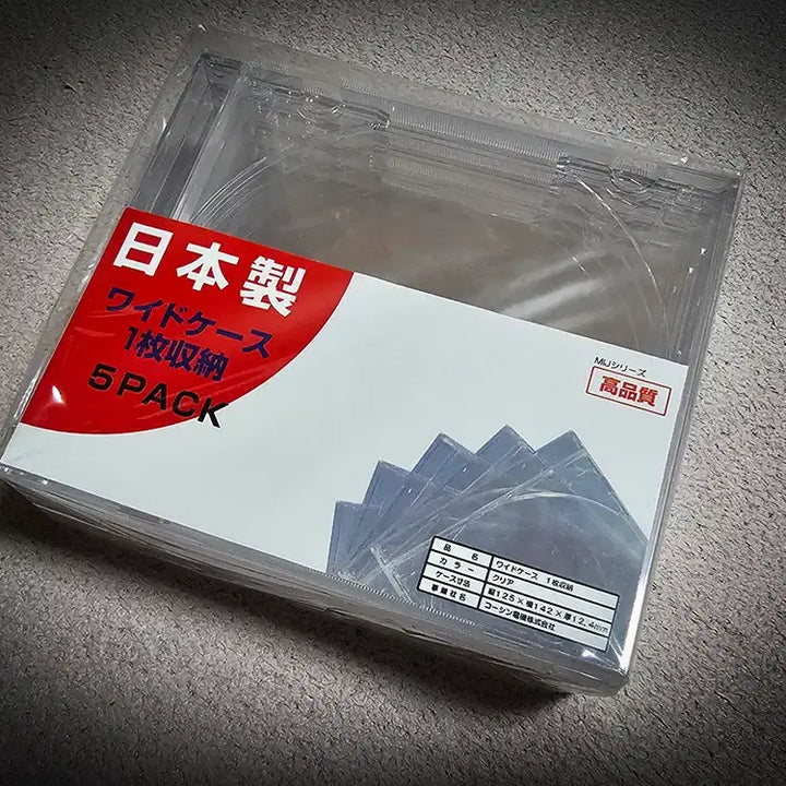 [BUNJANG] 12mm Wide Jewel Cases (CD) - 4 Piece Bundle - New / 일본반 전용 12mm 와이드 쥬얼케이스. 1CD 용. 4개 일괄. 신품.