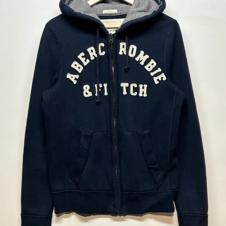 [BUNJANG] Abercrombie Muscle Fit Navy Hooded Zip-Up / 아베크롬비 머슬핏 네이비 후드 집업