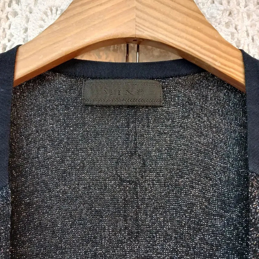 [BUNJANG] MINE Black Pearl Cardigan / MINE 블랙 펄 가디건 90
