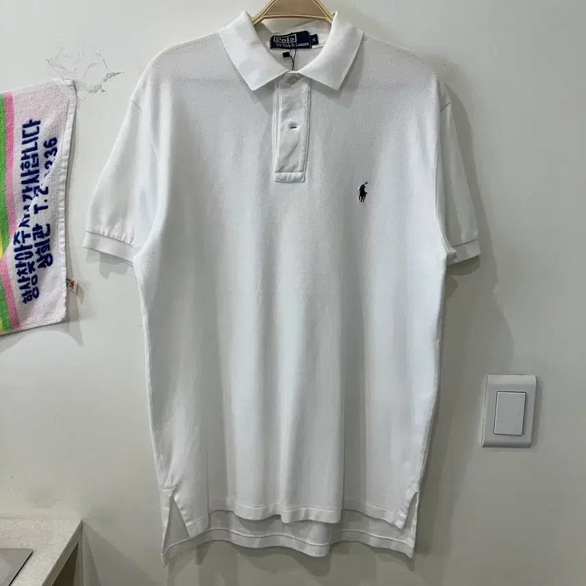 [BUNJANG] Polo Collar Short Sleeve T-Shirt White / 682 폴로 카라 반팔 화이트 pk