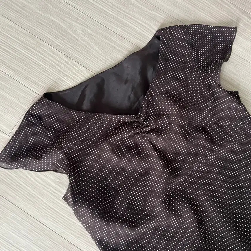 [BUNJANG] Vintage Brown Polka Dot Dress / 빈티지 브라운 도트 원피스