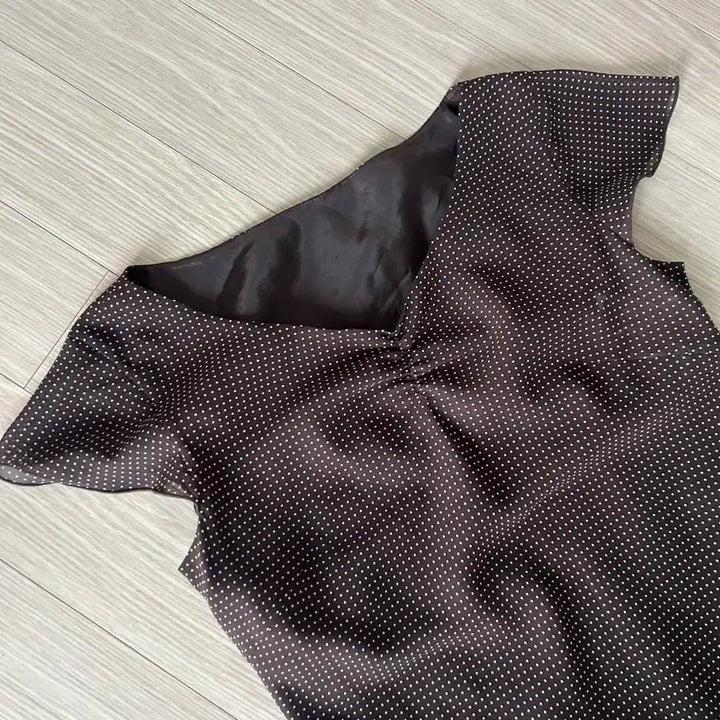 [BUNJANG] Vintage Brown Polka Dot Dress / 빈티지 브라운 도트 원피스