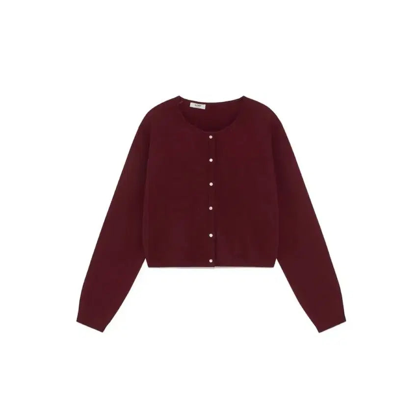 [BUNJANG] Glowny G Classic Loose Fit Cardigan Wine One Size / 글로니 지 클래식 루즈핏 가디건