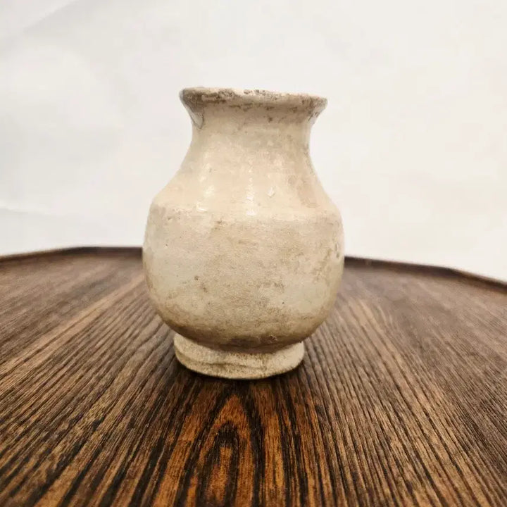[BUNJANG] Joseon Dynasty White Porcelain Jar Antique / 조선시대 추정 백자 소호(단지) - 유물급 도자기소호 골동품
