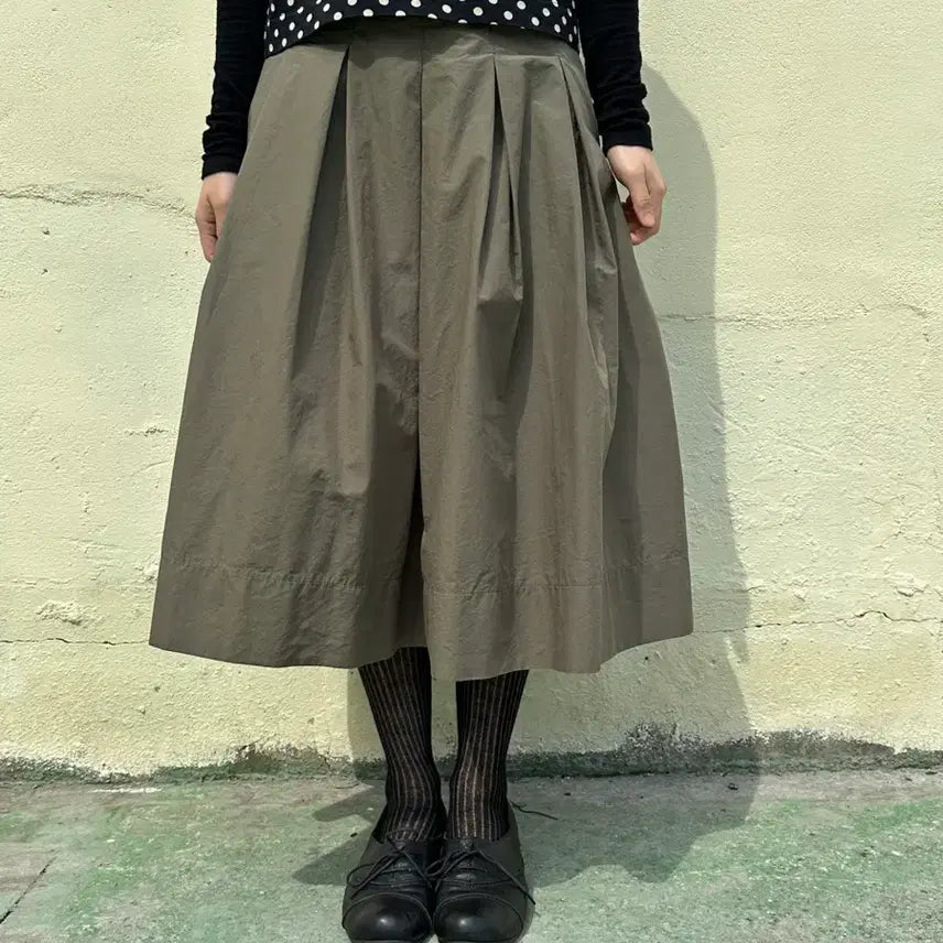 [BUNJANG] Pintuck Flare Skirt / 핀턱 플레어 스커트