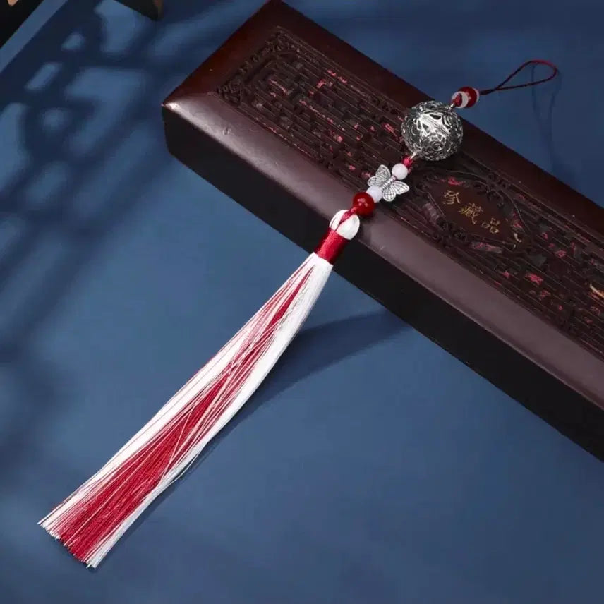 [BUNJANG] Mo Dao Zu Shi Silver Bell Pendant Tassel Bag Charm / 마도조사 굿즈 은방울 펜던트 태슬 노리개 장식 가방 키링 남잠 위영 강징