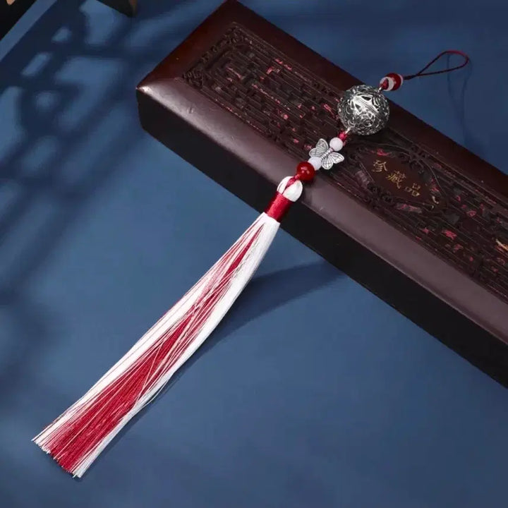 [BUNJANG] Mo Dao Zu Shi Silver Bell Pendant Tassel Bag Charm / 마도조사 굿즈 은방울 펜던트 태슬 노리개 장식 가방 키링 남잠 위영 강징