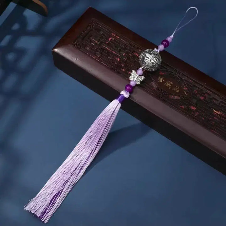[BUNJANG] Mo Dao Zu Shi Silver Bell Pendant Tassel Bag Charm / 마도조사 굿즈 은방울 펜던트 태슬 노리개 장식 가방 키링 남잠 위영 강징