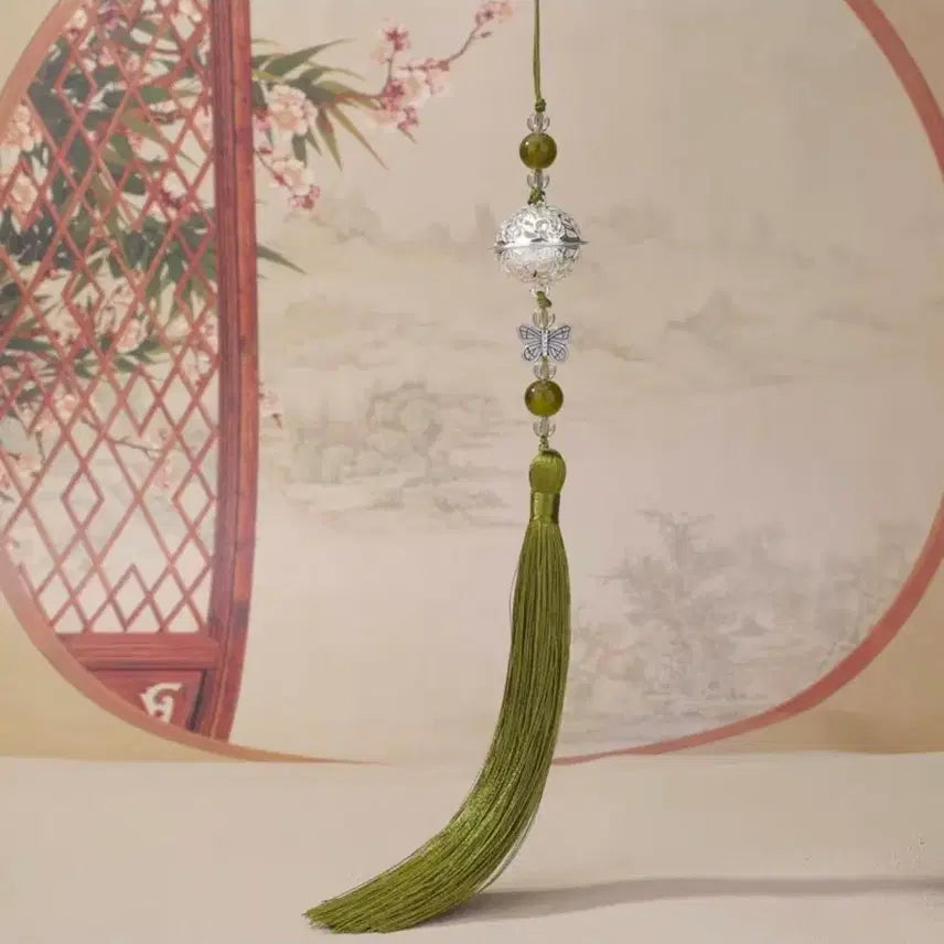 [BUNJANG] Mo Dao Zu Shi Silver Bell Pendant Tassel Bag Charm / 마도조사 굿즈 은방울 펜던트 태슬 노리개 장식 가방 키링 남잠 위영 강징