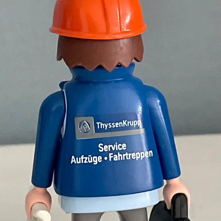 [BUNJANG] Playmobil 4976 Orange Helmet Man Figure / 중고 플레이모빌 4976 주황 헬멧 남