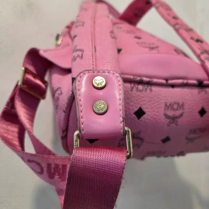 [BUNJANG] MCM Pink Studded Backpack Mini / MCM 핑크 스터드 백팩 미니