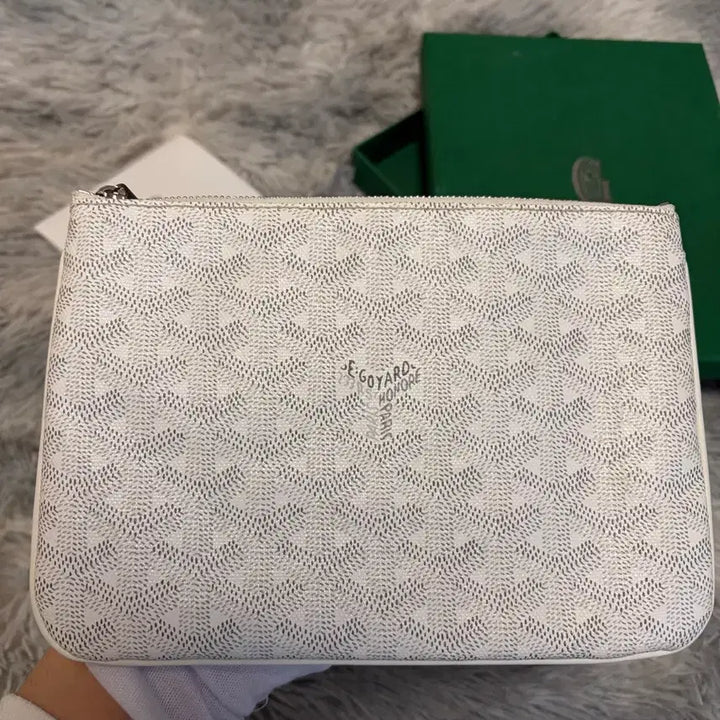 [BUNJANG] Goyard Saint Pierre PM Clutch Bag White / 고야드 세나pm 클러치백 풀구성 새상품급