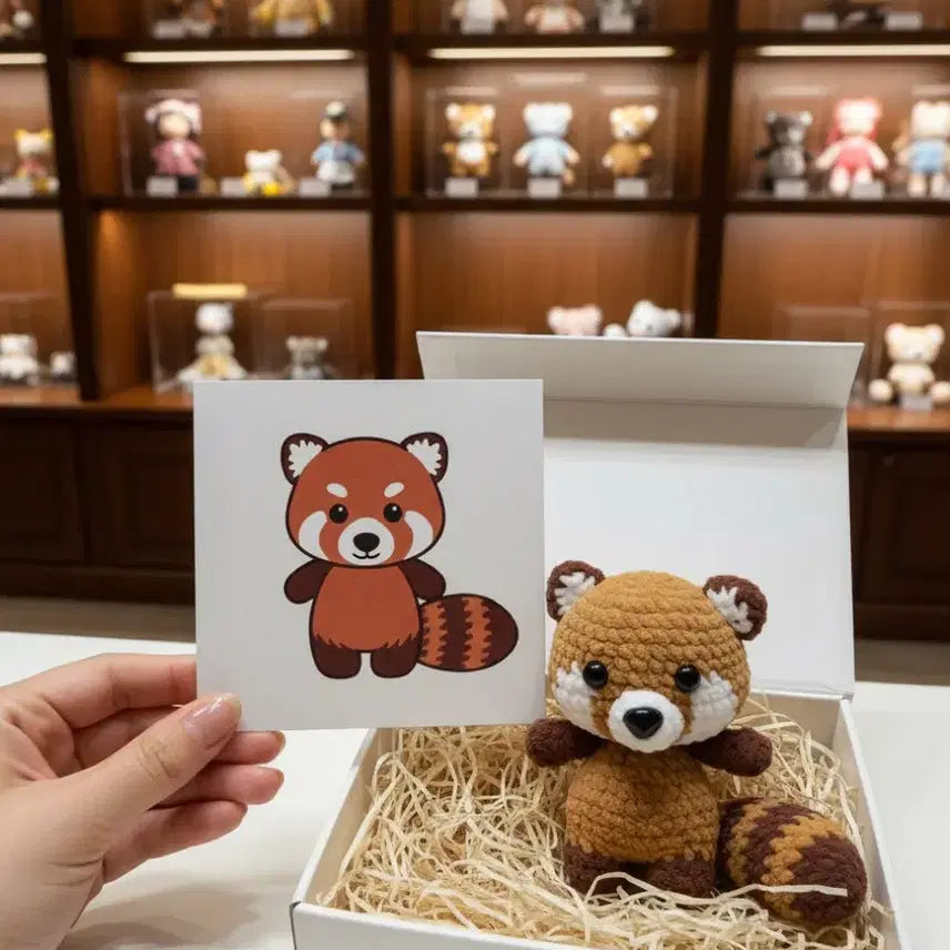 [BUNJANG] Handmade Lesser Panda Crochet Keyring / [당일발송] 심쿵 비주얼! 몽글몽글 레서판다 핸드메이드 코바늘 키링