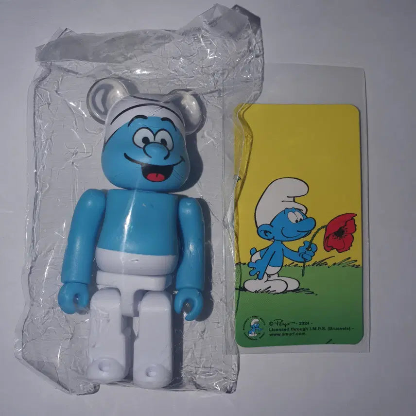 [BUNJANG] Bearbrick 49th Series Cute Jeong Version Smurf Figure / 베어브릭 49탄 큐트 정 버전