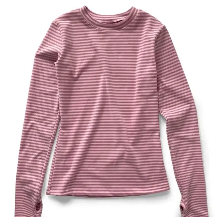 [BUNJANG] Pink Striped Long Sleeve T-shirt / 핑크색 스트라이프 워머 긴팔 티셔츠