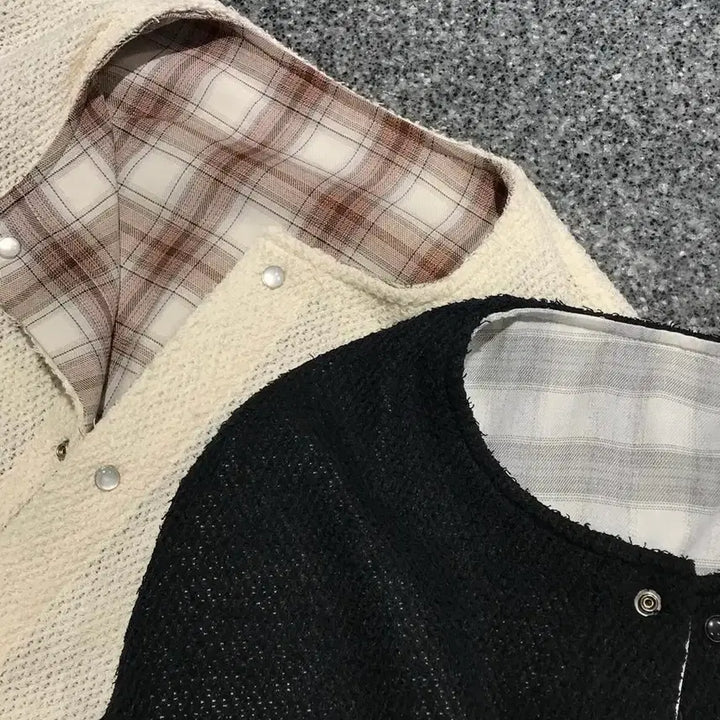 [BUNJANG] Solid Homme Reversible Tweed Cardigan / 솔리드 옴므