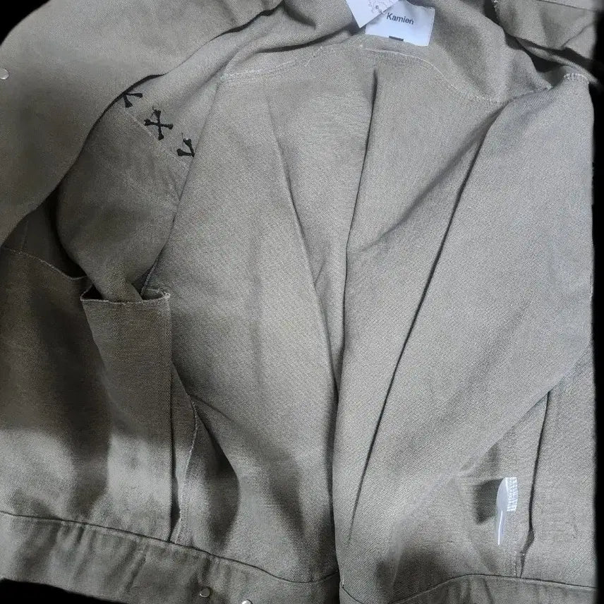 [BUNJANG] Kamien X Aoilo Cropped Trucker Jacket (Refurbished) / 2사이즈 카미엔 X 아오이로 크롭 트러커 자켓(리퍼브)