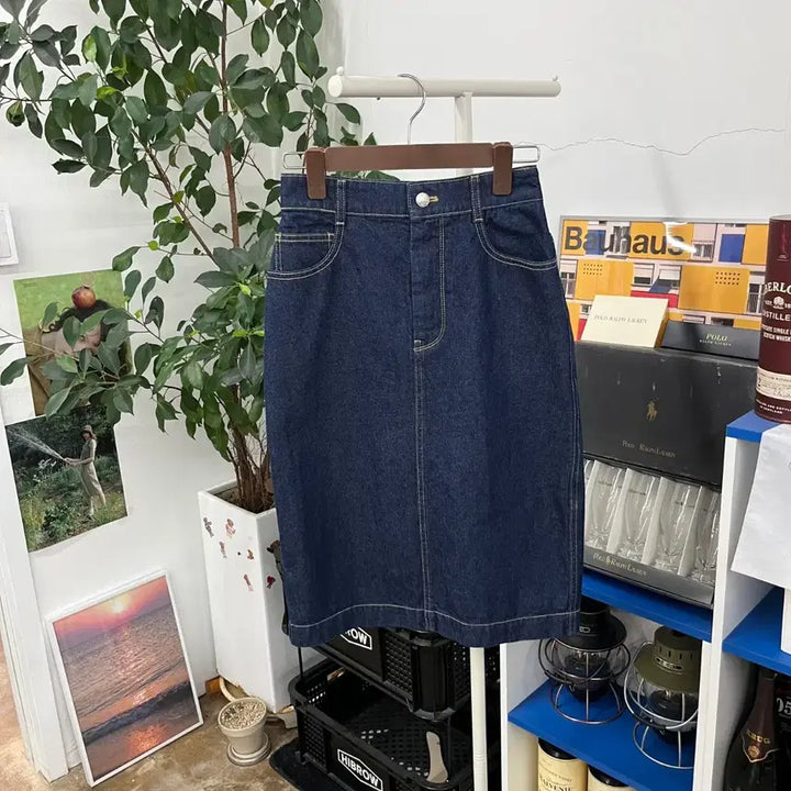 [BUNJANG] Maison Kitsune Denim Skirt 24 / 메종키츠네 데님 스커트 24