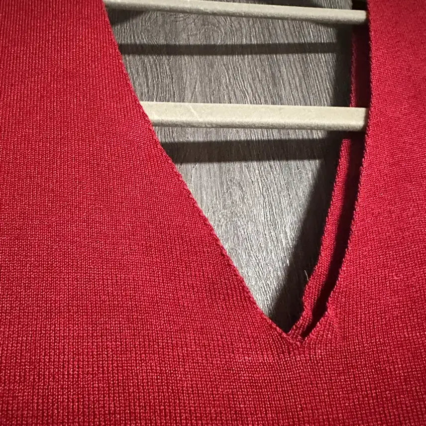 [BUNJANG] Knit Dress Burgundy / S) 니트 원피스