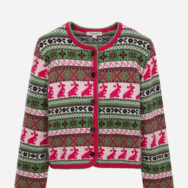 [BUNJANG] Thursday Island Jacquard Rabbit Cardigan / 새상품)써스데이아일랜드 쟈카드 래빗 가디건