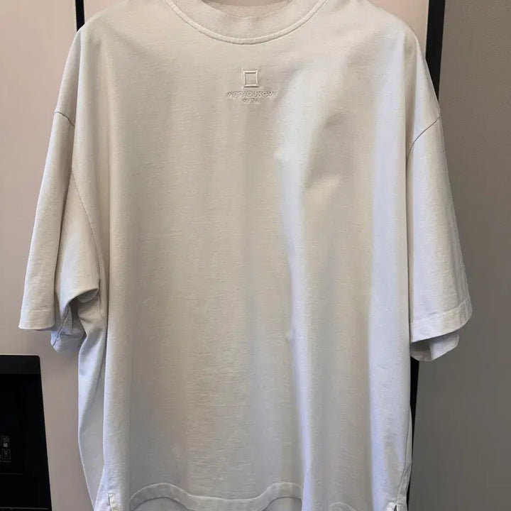 [BUNJANG] Wooyoungmi White Cotton Oversized T-Shirt / [50]우영미 화이트 코튼 오버핏 티셔츠