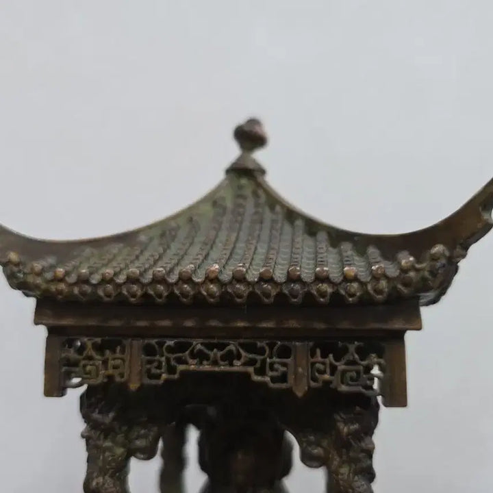 [BUNJANG] Antique Bronze Buddha Statue with Shrine and Pedestal / 골동품 청동 불상 불감 좌대