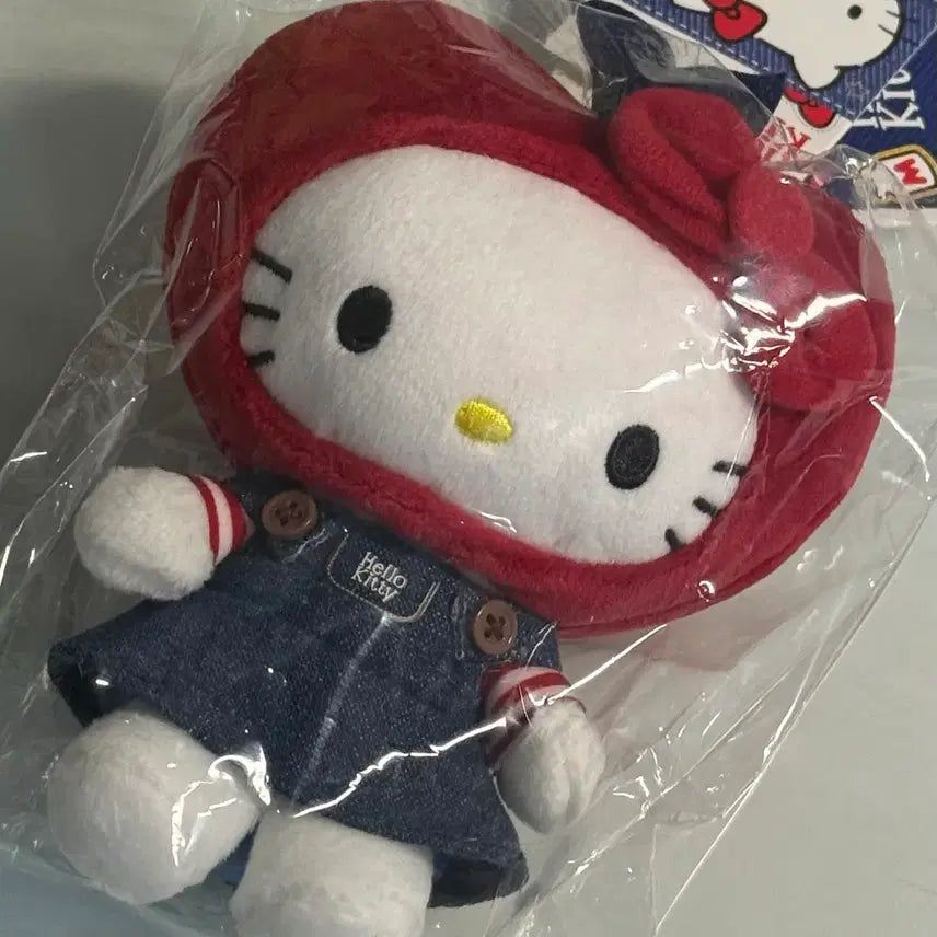 [BUNJANG] Miniso Shanghai Limited Edition Sanrio Denim Hello Kitty Plush / 상해 미니소 한정 산리오 데님 키티 시리즈 인형 양도