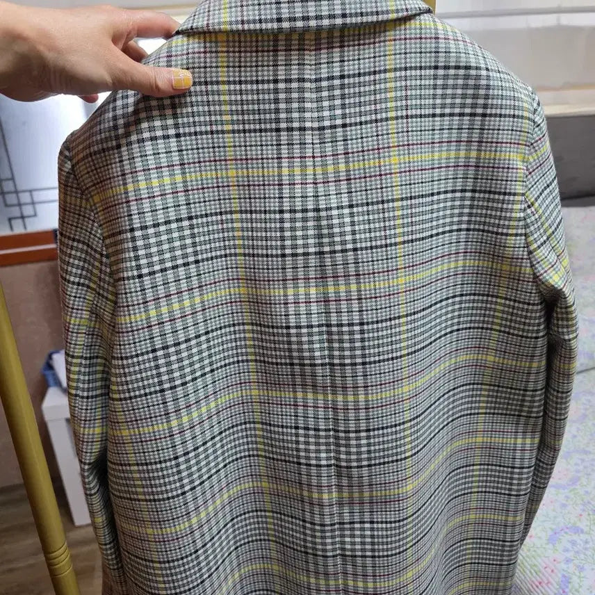 [BUNJANG] Plastic Island Check Double Jacket / 플라스틱아일랜드 체크 더블 자켓