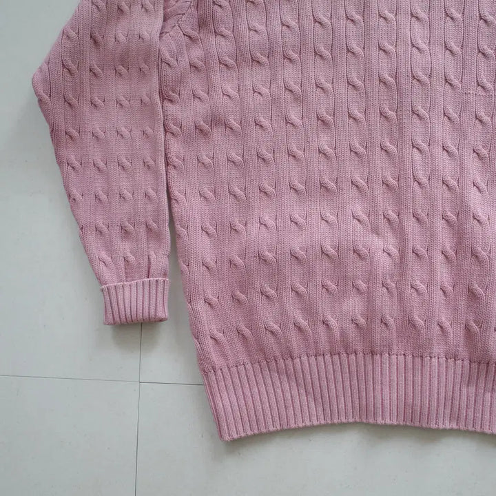 [SOLD OUT] 90s 일경물산 폴로 랄프로렌 코튼 케이블 니트 가디건 105