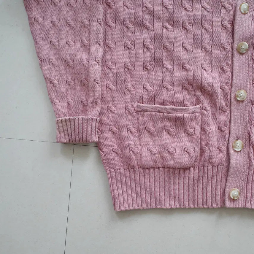 [SOLD OUT] 90s 일경물산 폴로 랄프로렌 코튼 케이블 니트 가디건 105