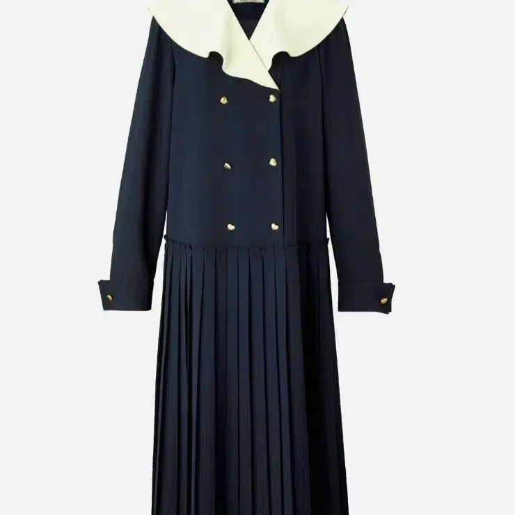 [BUNJANG] Be muse mansion Ruffle V-Neck Pleated Dress / 비뮤즈맨션 러플 V넥 플리츠 원피스 새상품급