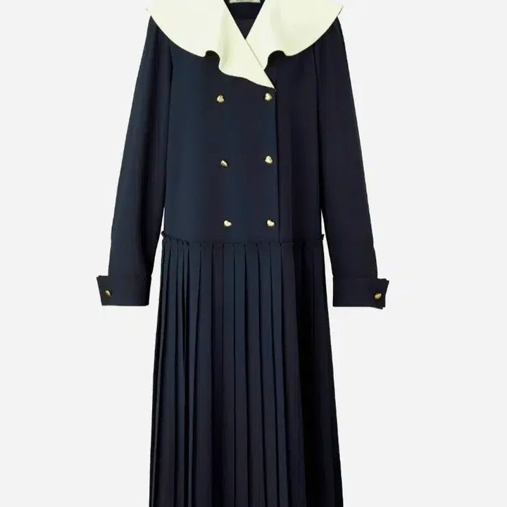 [BUNJANG] Be muse mansion Ruffle V-Neck Pleated Dress / 비뮤즈맨션 러플 V넥 플리츠 원피스 새상품급