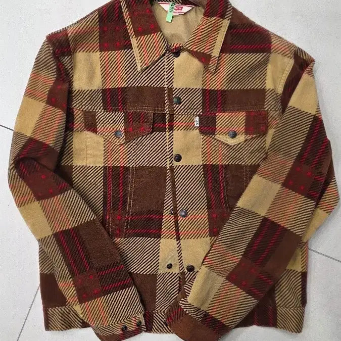 [BUNJANG] LVC Brown Checkered Shirt Jacket / lvc 브라운 체크 셔츠 자켓